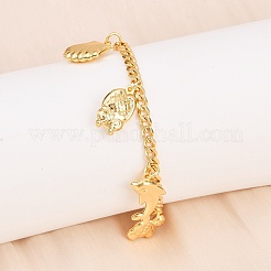 Браслеты с подвесками из нержавеющей стали 304&nbsp;BJEW-D359-04G