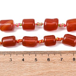 Натуральный красный агат бисер нитей&nbsp;G-F825-C01-01