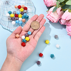 40шт 8 цвета бусины лэмпворк ручной работы&nbsp;LAMP-YW0001-86
