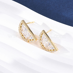 Серьги-гвоздики из циркония&nbsp;EJEW-Q015-15G