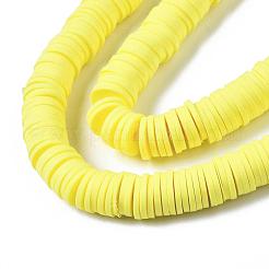 Плоские круглые бусины из глины ручной работы полимерные&nbsp;CLAY-R067-10mm-22