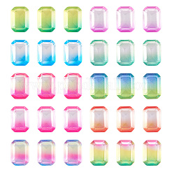 45 шт. 9 стиля градиентных цветных прозрачных смоляных кабошонов&nbsp;RESI-TA0003-11