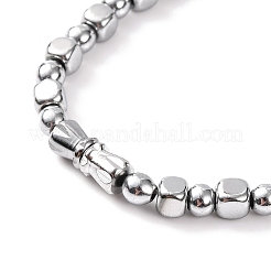 Ожерелья круглой и кубической формы из синтетического немагнитного гематита с бусинами&nbsp;NJEW-Q341-07