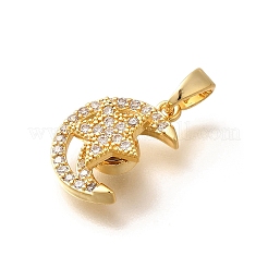 Подвески из латуни с микропаве из циркония&nbsp;KK-R212-04G-01