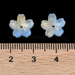 Окрашенные и нагретые стеклянные колпачки для бусин&nbsp;GLAA-Z019-03L