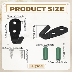 Железные настенные вешалки для одежды&nbsp;AJEW-WH0348-684