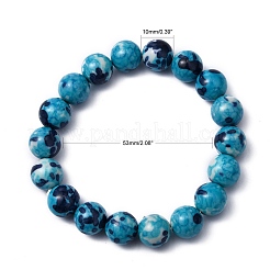 Браслеты из круглых бусин цвета океанского белого нефрита&nbsp;BJEW-G019-4