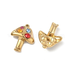 Подвески из нержавеющей стали 304 со стразами&nbsp;STAS-L308-01G