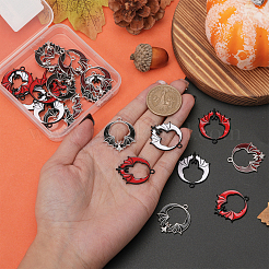 24шт. 4-х цветные эмалевые подвески из сплава&nbsp;ENAM-CA0001-66