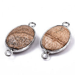 Естественные соединения / соединители яшмы Пикассо&nbsp;G-T131-102-17