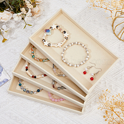 Прямоугольные бархатные подносы для демонстрации ювелирных изделий для колец&nbsp;ODIS-WH0113-14C