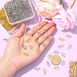 203 шт. полые соединительные подвески из сплава в тибетском стиле&nbsp;HEAR-YW0001-01AS