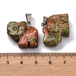 Природные подвески Unakite&nbsp;G-B127-05P-12