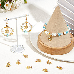 16шт латунные микропаве прозрачные кубические циркониевые подвески&nbsp;KK-BBC0015-88