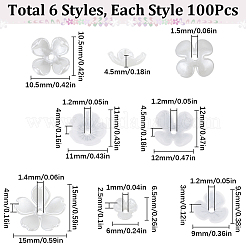 600 шт. 6-х стильные колпачки для бусин из АБС-пластика с имитацией жемчуга&nbsp;OACR-SC0001-30
