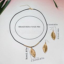 Комплекты из литого сплава с подвесками в виде листьев и ожерелий&nbsp;FS-WG9FA8E-01
