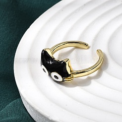 Латунные эмалевые манжеты для женщин&nbsp;RJEW-L336-03G