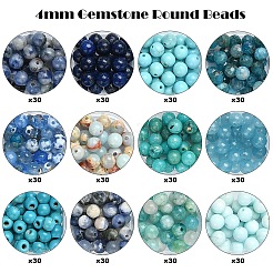 Наборы для изготовления браслетов из круглых бусин из натуральных камней своими руками&nbsp;DIY-YW0011-83