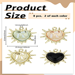 Подвески из сплава 8шт 4 цветов&nbsp;FIND-LP0005-72G