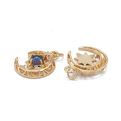 Латунные подвески из прозрачного кубического циркония с микропаве&nbsp;ZIRC-C024-06G