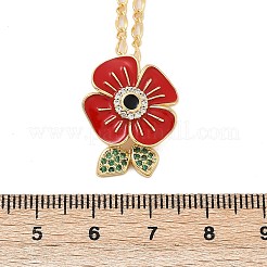 Латунные подвески с микропаве из кубических цирконий и эмали&nbsp;NJEW-Q041-06G