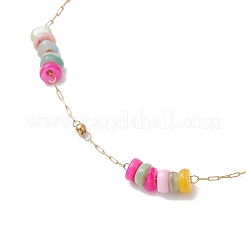 Браслеты из ракушек и овальных бусин из нержавеющей стали 304 для женщин&nbsp;BJEW-JB12377