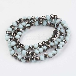 Гальванические непрозрачные стеклянные бусины&nbsp;EGLA-A034-P4mm-P11