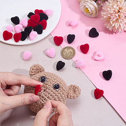 36 шт. 3-х цветные пуговицы с тремя отверстиями из смоляного флока&nbsp;BUTT-PH0001-63