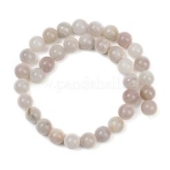 Нити бусин из натурального розового кроличьего волоса с рутиловым кварцем&nbsp;G-H093-B05-12mm