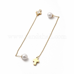 Серьги-гвоздики со стразами EJEW-E278-05G-06