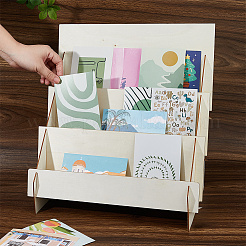 Одноуровневые стеллажи для ювелирных изделий из самшита&nbsp;ODIS-WH0025-293