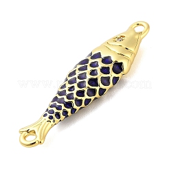 Подвески-рыбки из латуни с эмалью&nbsp;KK-H527-11G-02