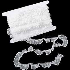 10 ярд плиссированной кружевной отделки из полиэстера&nbsp;OCOR-GF0003-52C