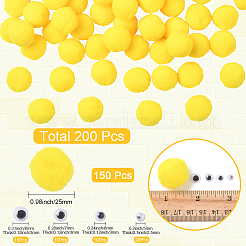 150шт полиэстеровый помпон-шар&nbsp;DIY-SC0031-33E