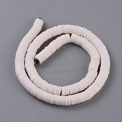 Плоские круглые бусины из глины ручной работы полимерные&nbsp;LS-CLAY-R067-8.0mm-16