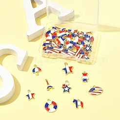 45 шт. 9 стиля эмалевые подвески из сплава ко Дню независимости&nbsp;FIND-FS0004-09