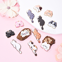 12шт 12 стиля подвески из сплава с эмалью&nbsp;ENAM-YW0004-70