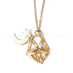 3 шт. 3 стиля 304 нержавеющая сталь макраме мешочек пустой держатель для камней изготовление ожерелья&nbsp;NJEW-JN05252