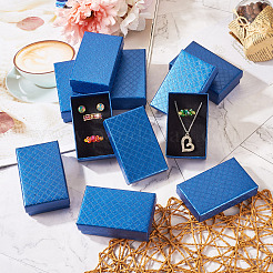 Прямоугольная картонная бумажная шкатулка для драгоценностей&nbsp;CON-TAC0015-01E