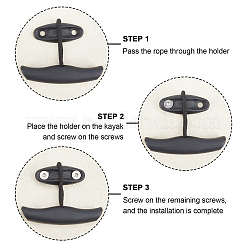 Пластиковые ручки для каяка с нейлоновой веревкой и винтами из нержавеющей стали&nbsp;FIND-GA0001-55
