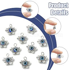 10 шт. подвески из сплава смолы от сглаза&nbsp;PALLOY-FS00058-02