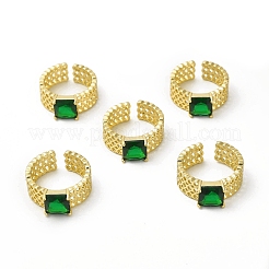 Стеклянная квадратная открытая манжета RJEW-H120-11G