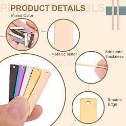 10 шт. 5-х цветные подвески-соединители из нержавеющей стали 304&nbsp;FIND-BC0003-44