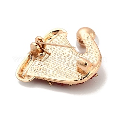 Рождественские булавки со стразами из сплава для рюкзака&nbsp;LS-JEWB-C052-02KCG