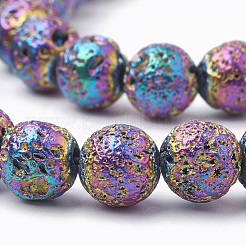 Гальванические бусины из натуральной лавы&nbsp;G-T098-01C-01