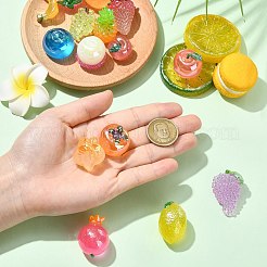 15шт 15 стиля светящийся фруктовый смоляной декор&nbsp;CRES-CJ0001-80