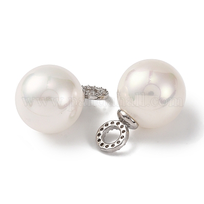 Покрытие стойки латунь микропаве прозрачные подвески из кубического циркония KK-B103-01B-P-1