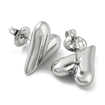 Серьги-гвоздики из нержавеющей стали 304 EJEW-M233-18P-1