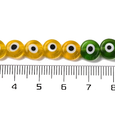 Тема чакры ручная работа сглаза бусины лэмпворк нити LAMP-G164-07B-1