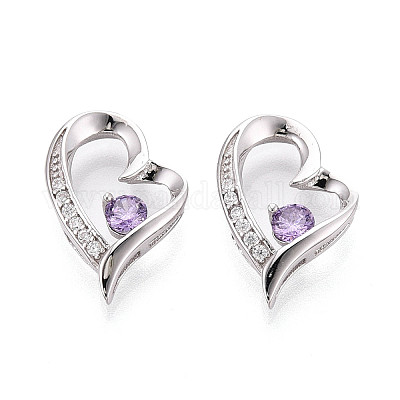 925 подвеска из стерлингового серебра с прозрачным микропаве и цирконием&nbsp;STER-T008-81A-P-1